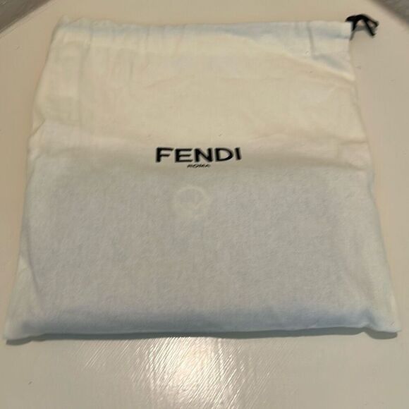 Fendi Zip Around Continental Long Wallet Dark Blue Leather Luxury Minimalist - Picture 13 of 14